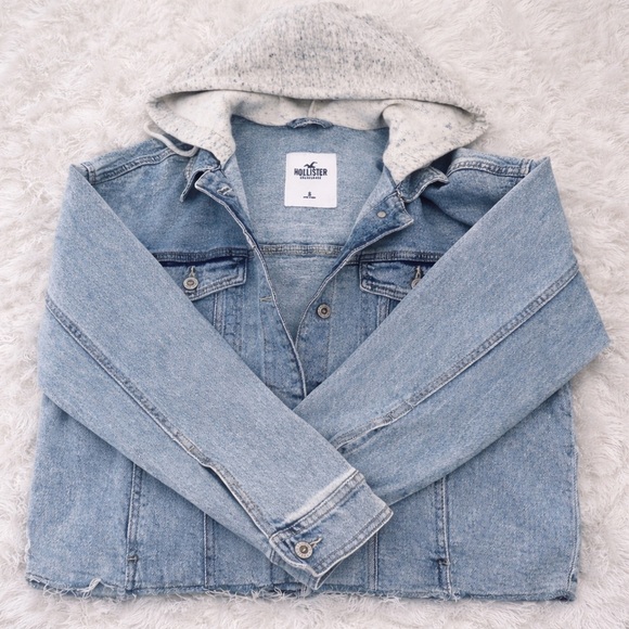 Hollister Jackets & Blazers - Hollister Light Blue Hooded Jacket